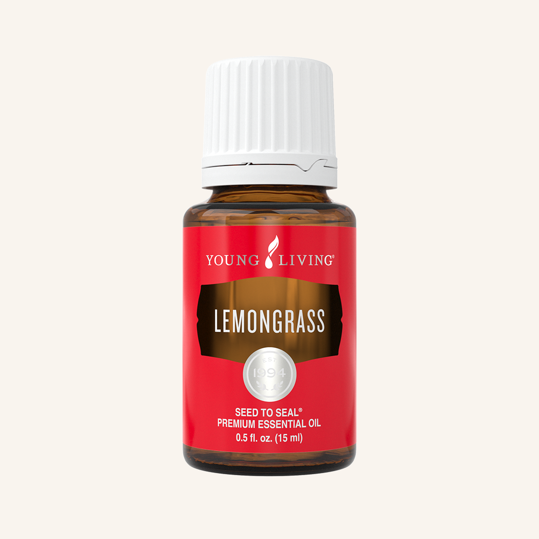 Young Living Lemongrass etherische olie, 100% pure essentiële olie van Cymbopogon flexuosus met een frisse, krachtige citrusgeur.