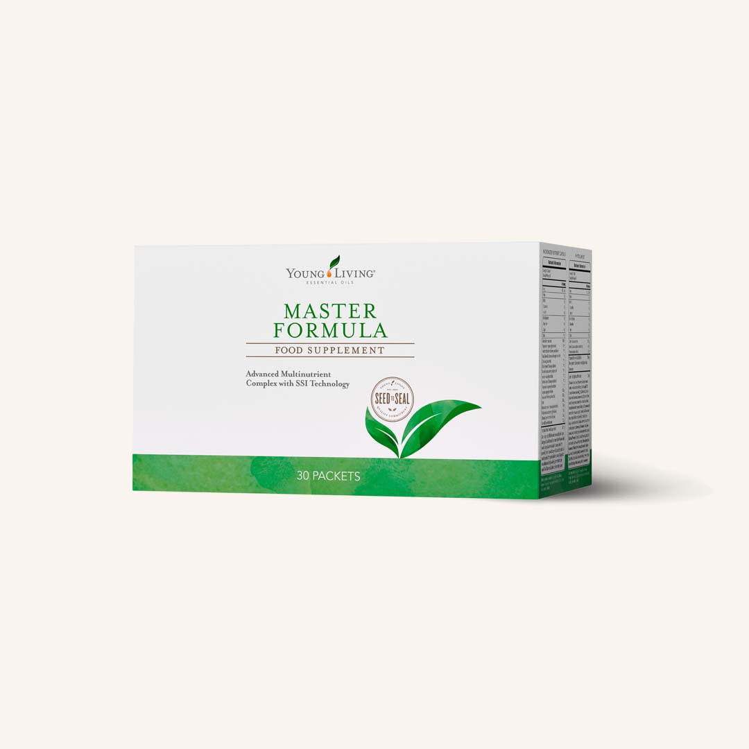 Young Living Master Formula® met 30 dagelijkse sachets, compleet multivitamine- en mineralenpakket met voedingsstoffen uit 55 natuurlijke bronnen.