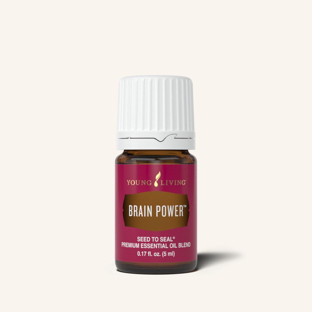 Brain Power™ etherische olieblend van Young Living met een frisse, kruidige en houtachtige geur voor aromatherapie en dagelijks gebruik.