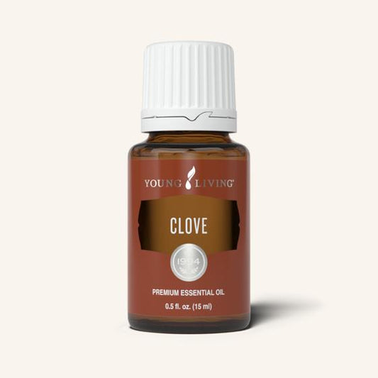 Young Living Clove etherische olie, 100% pure essentiële olie van Syzygium aromaticum met een warm, kruidig en rijk aroma.