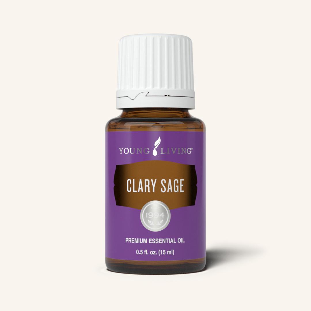 Young Living Clary Sage etherische olie, 100% pure essentiële olie van Salvia sclarea met een warm, kruidig en licht bloemig aroma.