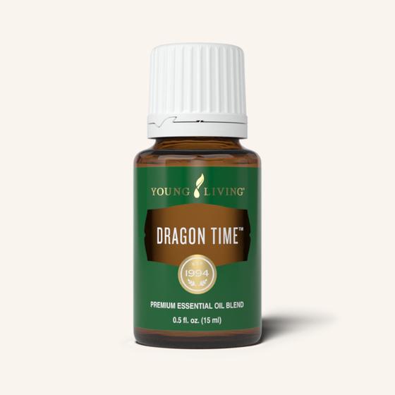 Dragon Time™ etherische olieblend van Young Living met een warm, kruidig en bloemig aroma voor aromatherapie en dagelijks gebruik.