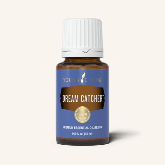 Dream Catcher™ etherische olieblend van Young Living met een warm, bloemig en houtachtig aroma voor aromatherapie en dagelijks gebruik.