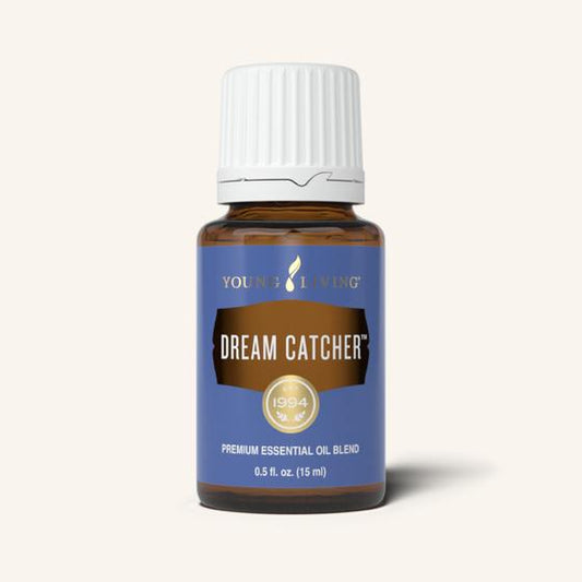 Dream Catcher™ etherische olieblend van Young Living met een warm, bloemig en houtachtig aroma voor aromatherapie en dagelijks gebruik.