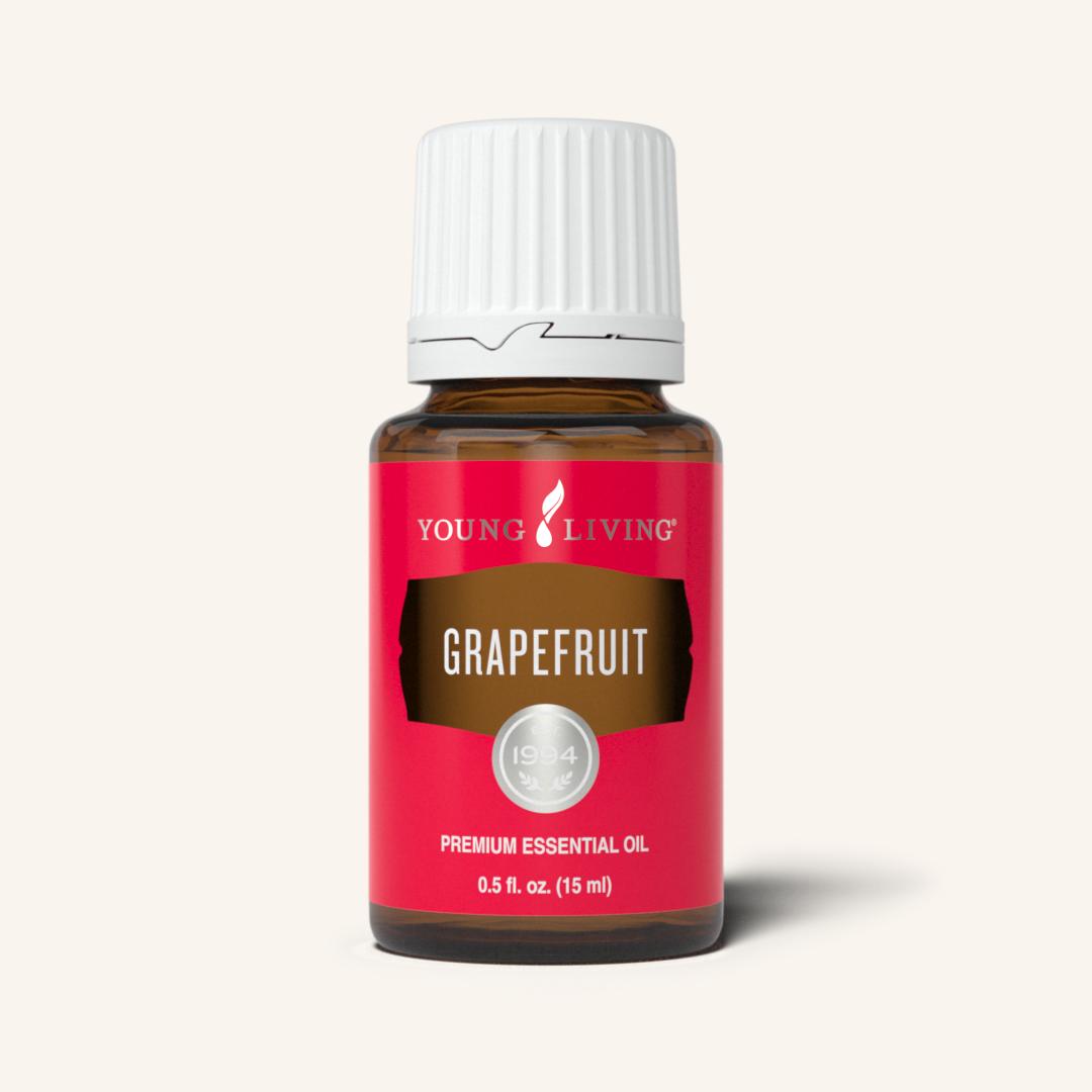 Young Living Grapefruit etherische olie, 100% pure essentiële olie van Citrus paradisi met een frisse, zoete en sprankelende citrusgeur.