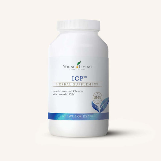 Young Living ICP® 227 g voedingssupplement in poedervorm met voedingsvezels, enzymen en premium etherische oliën.