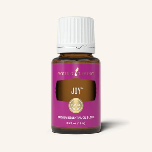 Joy™ etherische olieblend van Young Living met een warm, bloemig en citrusachtig aroma voor aromatherapie en dagelijks gebruik.