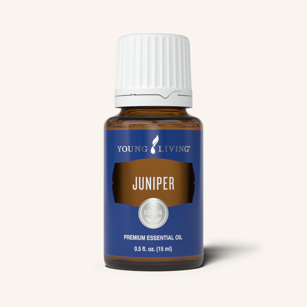 Young Living Juniper etherische olie, 100% pure essentiële olie van Juniperus osteosperma met een frisse, houtachtige en licht kruidige geur.