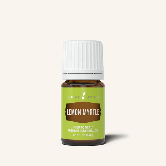 Young Living Lemon Myrtle etherische olie, 100% pure essentiële olie van Backhousia citriodora met een krachtige, frisse en zoete citrusgeur.