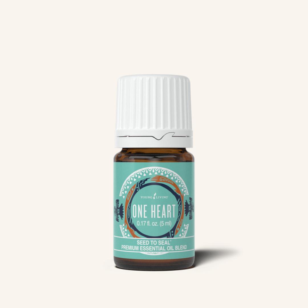 One Heart™ etherische olieblend van Young Living met Sacred Frankincense™, Rose, Jasmine, Bergamot en Northern Lights Black Spruce voor aromatherapie en dagelijks gebruik.