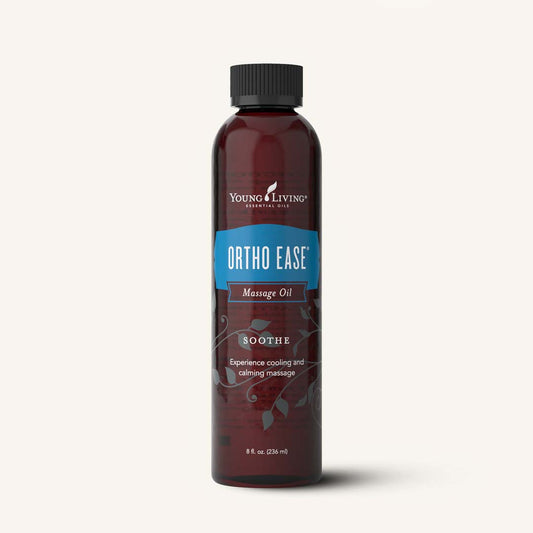 Young Living Ortho Ease® Massage Oil met premium etherische oliën voor een verwarmende en verkoelende massage-ervaring.