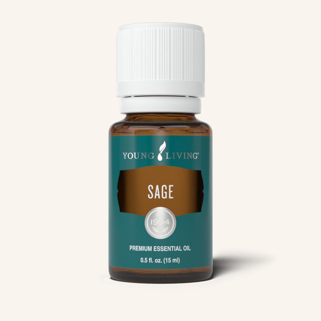 Young Living Sage etherische olie van Salvia officinalis met een krachtig, kruidig en aardachtig aroma voor aromatherapie.