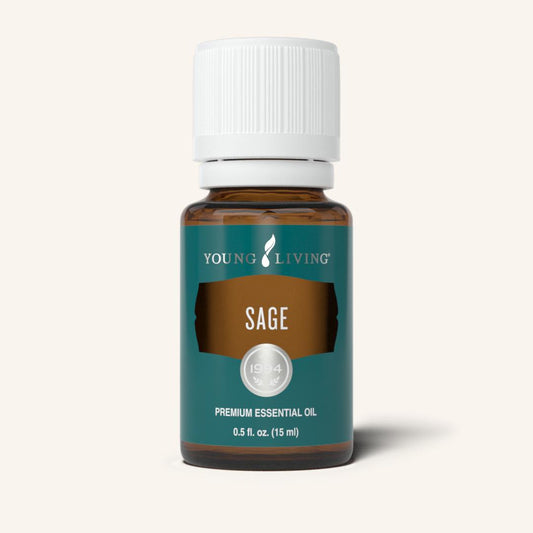 Young Living Sage etherische olie van Salvia officinalis met een krachtig, kruidig en aardachtig aroma voor aromatherapie.