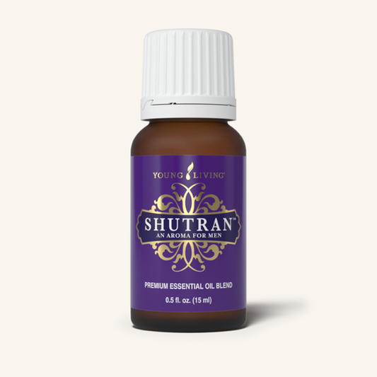Young Living Shutran™ natuurlijke parfumolie uit de Men's Collection met Cedarwood, Ocotea, Hinoki, Northern Lights Black Spruce en Bergamot.