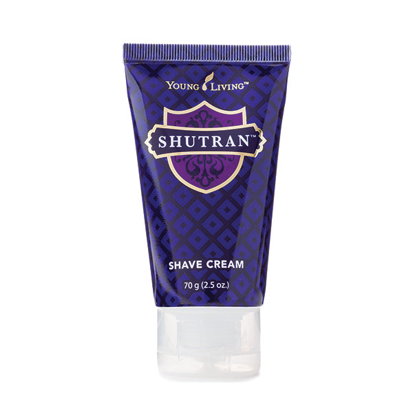 Young Living Shutran® Shave Cream, luxe hydraterende scheercrème met etherische oliën voor een gladde en comfortabele scheerbeurt.