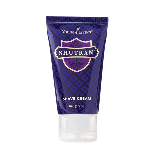 Young Living Shutran® Shave Cream, luxe hydraterende scheercrème met etherische oliën voor een gladde en comfortabele scheerbeurt.